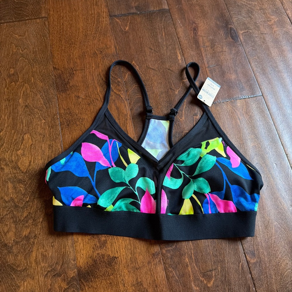 Pink Victoria's Secret Ultimate Sports Bra Tropical Floral Low Impact Medium NWT